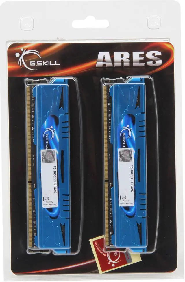 Alt view image 3 of 3 - G.SKILL Ares Series 8GB (2 x 4GB) DDR3 1600 (PC3 12800) Desktop Memory Model F3-1600C9D-8GAB