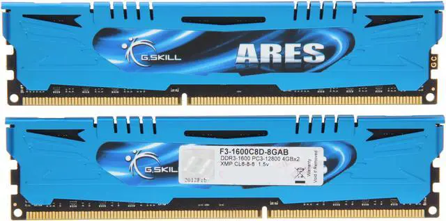Alt view image 2 of 3 - G.SKILL Ares Series 8GB (2 x 4GB) DDR3 1600 (PC3 12800) Desktop Memory Model F3-1600C8D-8GAB