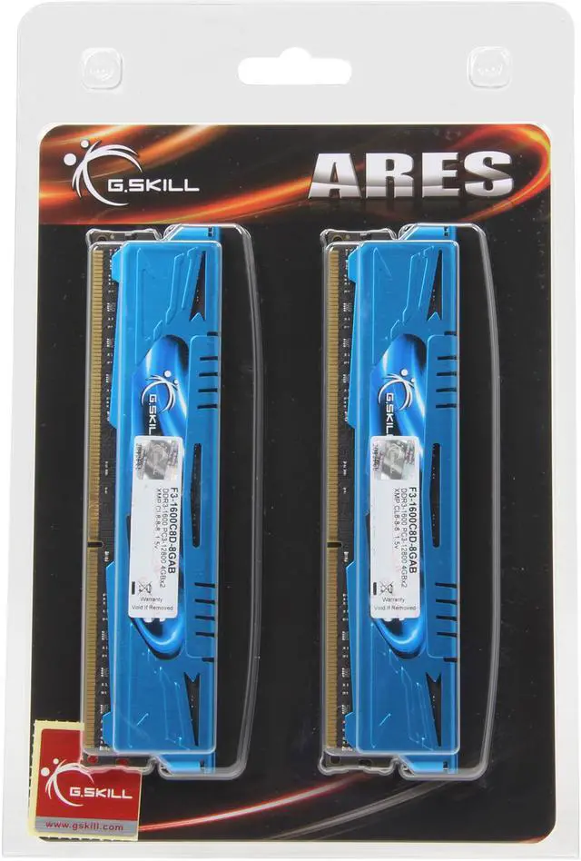 Alt view image 3 of 3 - G.SKILL Ares Series 8GB (2 x 4GB) DDR3 1600 (PC3 12800) Desktop Memory Model F3-1600C8D-8GAB