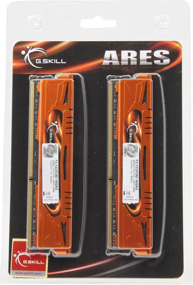 Alt view image 3 of 3 - G.SKILL Ares Series 16GB (2 x 8GB) DDR3 1333 (PC3 10666) Desktop Memory Model F3-1333C9D-16GAO