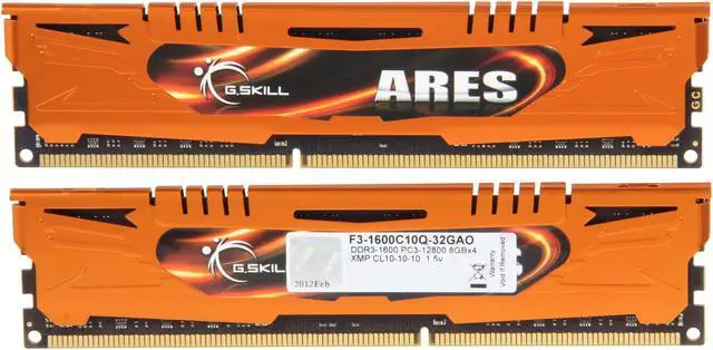Alt view image 2 of 3 - G.SKILL Ares Series 32GB (4 x 8GB) DDR3 1600 (PC3 12800) Desktop Memory Model F3-1600C10Q-32GAO