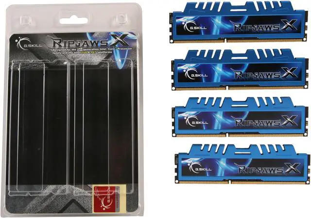 Alt view image 3 of 3 - G.SKILL Ripjaws X Series 32GB (4 x 8GB) DDR3 1600 (PC3 12800) Desktop Memory Model F3-1600C9Q-32GXM
