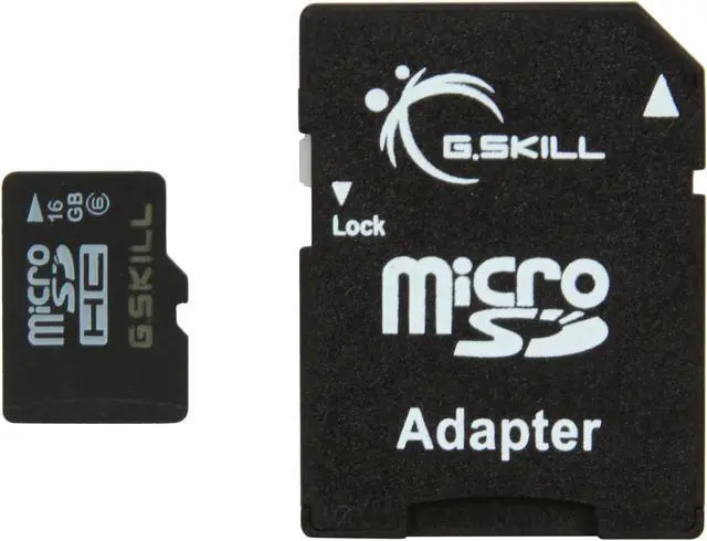 Main image of G.SKILL 16GB microSDHC Flash Card Model FF-TSDG16GA-C6
