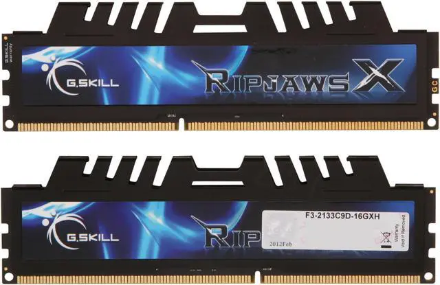 Alt view image 2 of 3 - G.SKILL Ripjaws X Series 16GB (2 x 8GB) DDR3 2133 (PC3 17000) Desktop Memory Model F3-2133C9D-16GXH