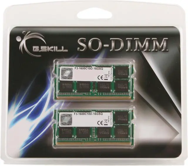 Alt view image 3 of 3 - G.SKILL Standard Series 16GB (2 x 8GB) 204-Pin DDR3 SO-DIMM DDR3 1600 (PC3 12800) Laptop Memory Model F3-1600C10D-16GSQ