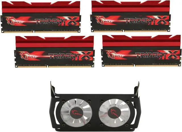 Main image of G.SKILL TridentX Series 16GB (4 x 4GB) DDR3 2600 (PC3 20800) Desktop Memory Model F3-2600C10Q-16GTXD