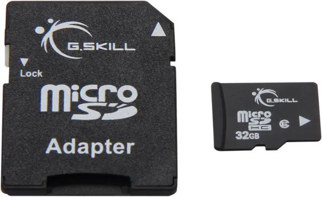 Main image of G.SKILL 32GB microSDHC Flash Card w/ SD Adapter Model FF-TSDG32GA-C6