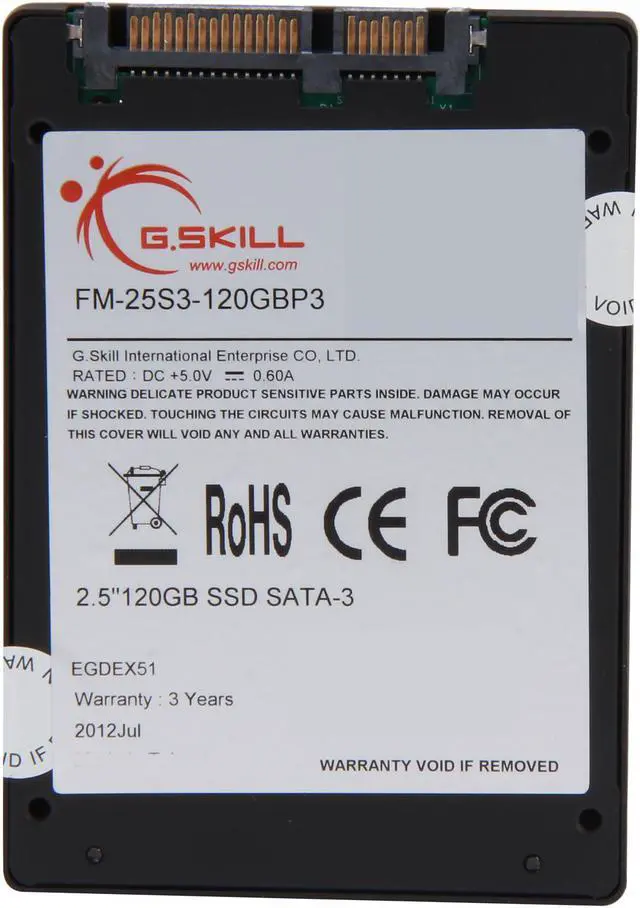 Alt view image 5 of 6 - G.SKILL Phoenix III FM-25S3-120GBP3 2.5" 120GB SATA III Internal 7mm Solid State Drive (SSD)