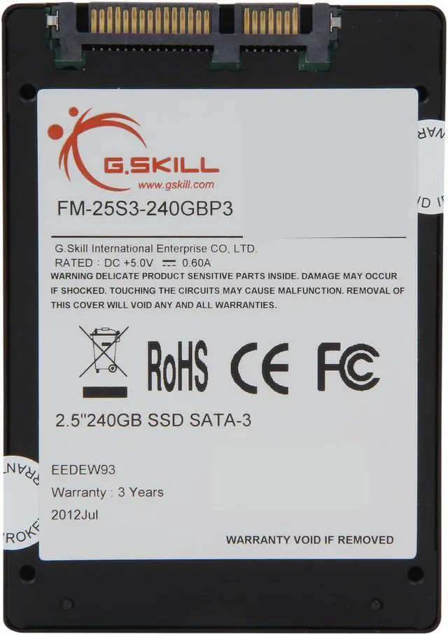 Alt view image 5 of 6 - G.SKILL Phoenix III FM-25S3-240GBP3 2.5" 240GB SATA III Internal 7mm Solid State Drive (SSD)