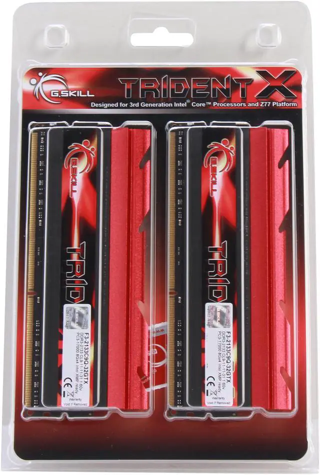 Alt view image 3 of 3 - G.SKILL TridentX Series 32GB (4 x 8GB) DDR3 2133 (PC3 17000) Desktop Memory Model F3-2133C9Q-32GTX