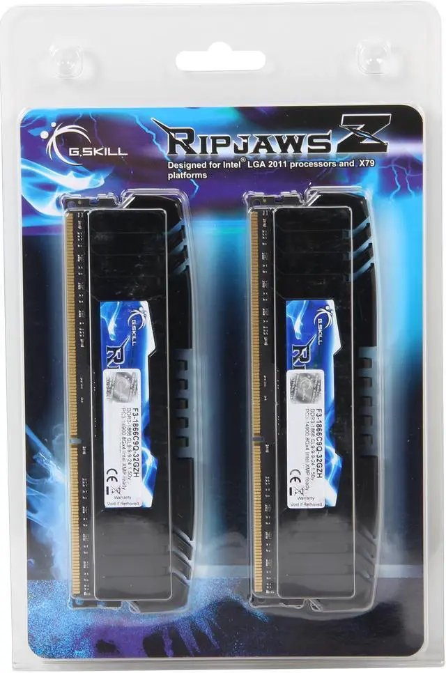 Alt view image 3 of 3 - G.SKILL Ripjaws Z Series 32GB (4 x 8GB) DDR3 1866 (PC3 14900) Desktop Memory Model F3-1866C9Q-32GZH