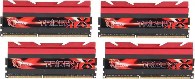 Main image of G.SKILL TridentX Series 32GB (4 x 8GB) DDR3 1600 (PC3 12800) Desktop Memory Model F3-1600C7Q-32GTX