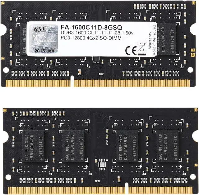 Alt view image 2 of 3 - G.SKILL 8GB (2 x 4GB) DDR3 1600 (PC3 12800) Memory for Apple Model FA-1600C11D-8GSQ
