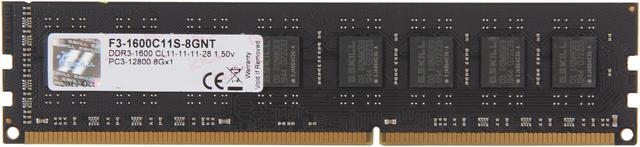 G.SKILL Value 8GB 240-Pin PC RAM DDR3 1600 (PC3 12800) Desktop