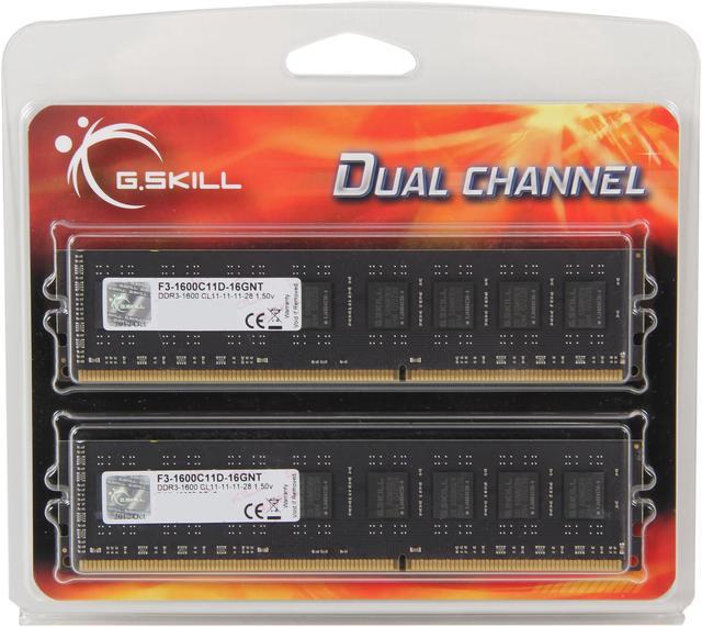 G.SKILL Value 16GB (2 x 8GB) 240-Pin PC RAM DDR3 1600 (PC3 12800