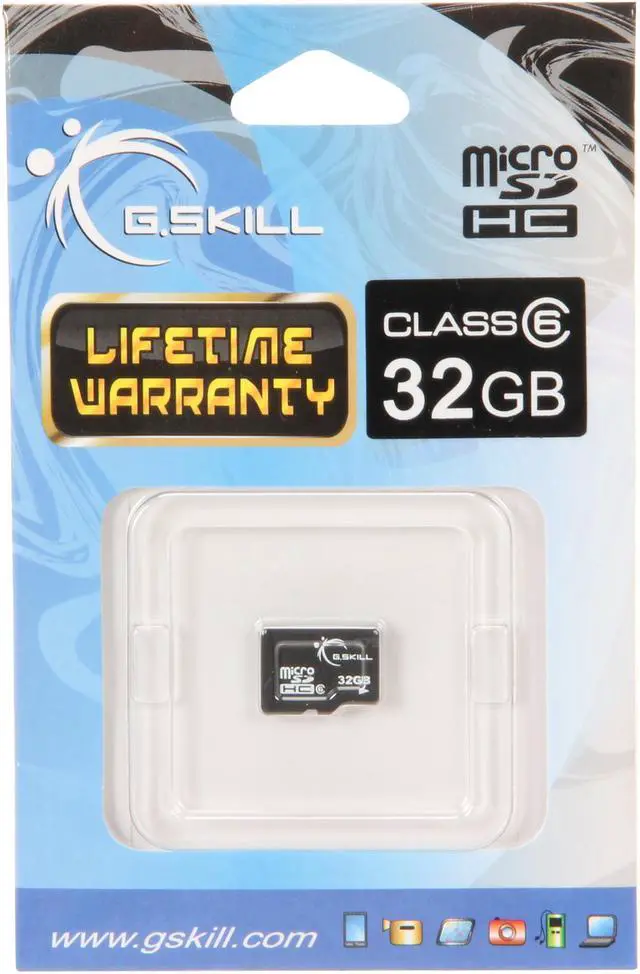 Alt view image 3 of 3 - G.SKILL 32GB microSDHC Memory Card Model (FF-TSDG32GN-C6)