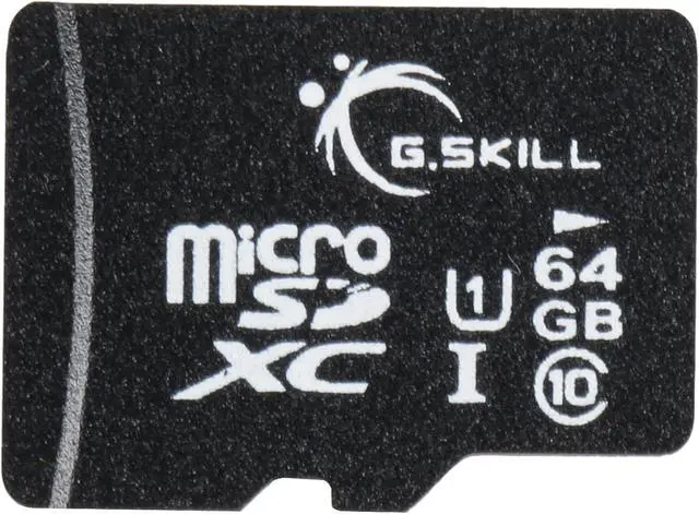 64GB microSDXC UHS-I/U1 Class 10 Memory Card with Adapter