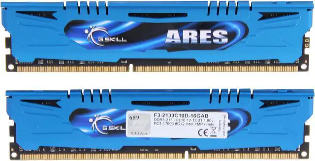 Alt view image 2 of 3 - G.SKILL Ares Series 16GB (2 x 8GB) DDR3 2133 (PC3 17000) Desktop Memory Model F3-2133C10D-16GAB