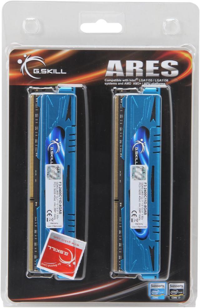 G.Skill Ares Blue Series 32 Go (4 x 8 Go) DDR3 2400 MHz CL11 - Mémoire PC -  LDLC