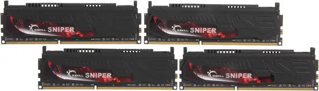 Main image of G.SKILL Sniper Series 32GB (4 x 8GB) DDR3 2400 (PC3 19200) Desktop Memory Model F3-2400C11Q-32GSR