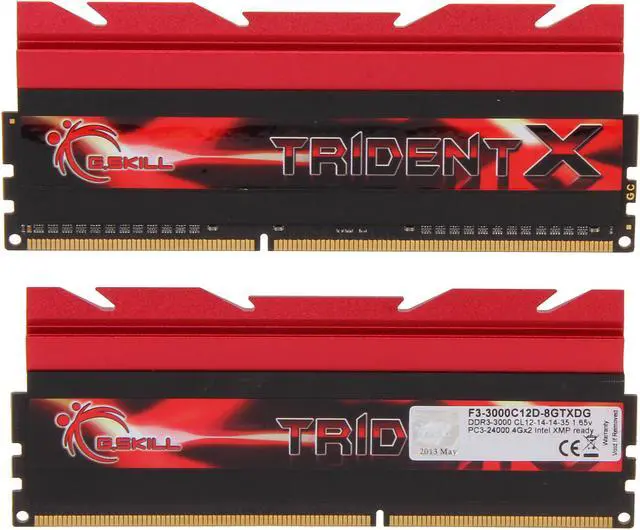Alt view image 2 of 6 - G.SKILL TridentX Series 8GB (2 x 4GB) DDR3 3000 (PC3 24000) Desktop Memory Model F3-3000C12D-8GTXDG