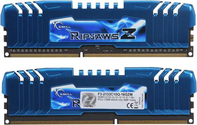 Alt view image 2 of 3 - G.SKILL Ripjaws Z Series 16GB (4 x 4GB) DDR3 2133 (PC3 17000) Desktop Memory Model F3-2133C10Q-16GZM