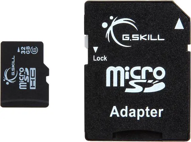 Alt view image 2 of 5 - G.SKILL 32GB MicroSD Flash Card w/ SD Adapter Model FF-TSDG32GA-C6P