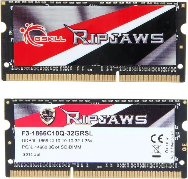 G.SKILL Ripjaws 32GB (4 x 8GB) 204-Pin DDR3 SO-DIMM DDR3L