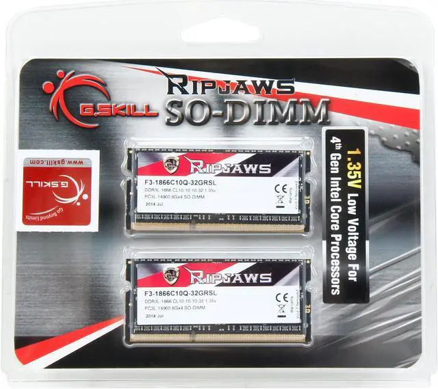 G.SKILL Ripjaws 32GB (4 x 8GB) 204-Pin DDR3 SO-DIMM DDR3L