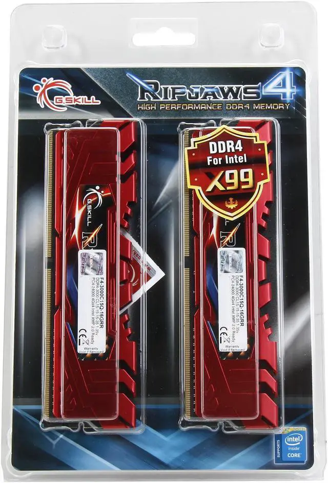 Alt view image 3 of 3 - G.SKILL Ripjaws 4 Series 16GB (4 x 4GB) DDR4 3000 (PC4 24000) Desktop Memory Model F4-3000C15Q-16GRR