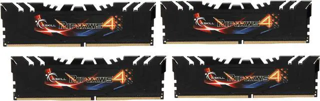 Main image of G.SKILL Ripjaws 4 Series 16GB (4 x 4GB) DDR4 3000 (PC4 24000) Desktop Memory Model F4-3000C15Q-16GRK