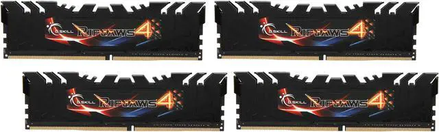 Main image of G.SKILL Ripjaws 4 Series 16GB (4 x 4GB) DDR4 3200 (PC4 25600) Desktop Memory Model F4-3200C16Q-16GRK