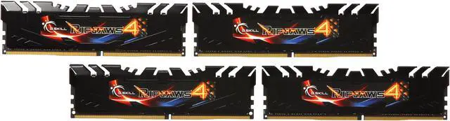Main image of G.SKILL Ripjaws 4 Series 16GB (4 x 4GB) DDR4 3300 (PC4 26400) Desktop Memory Model F4-3300C16Q-16GRK