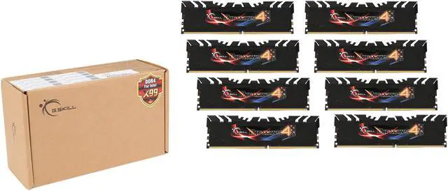 Alt view image 3 of 3 - G.SKILL Ripjaws 4 Series 64GB (8 x 8GB) DDR4 2800 (PC4 22400) Desktop Memory Model F4-2800C15Q2-64GRK