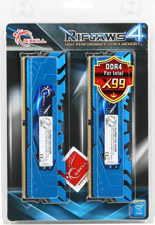 Alt view image 3 of 3 - G.SKILL Ripjaws 4 Series 16GB (4 x 4GB) DDR4 2666 (PC4 21300) Memory Kit Model F4-2666C16Q-16GRB