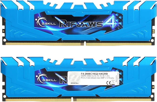 G.SKILL Ripjaws 4 Series 64GB (8 x 8GB) DDR4 2666 (PC4 21300