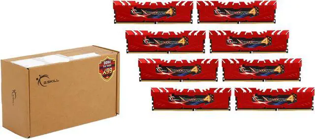 Alt view image 3 of 3 - G.SKILL Ripjaws 4 Series 64GB (8 x 8GB) DDR4 2133 (PC4 17000) Memory Kit Model F4-2133C15Q2-64GRR