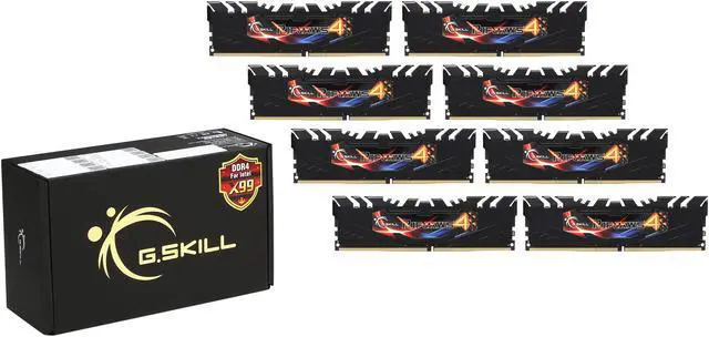 Alt view image 3 of 3 - G.SKILL Ripjaws 4 Series 128GB (8 x 16GB) DDR4 2400 (PC4 19200) Extreme Performance Memory Kit Model F4-2400C14Q2-128GRK