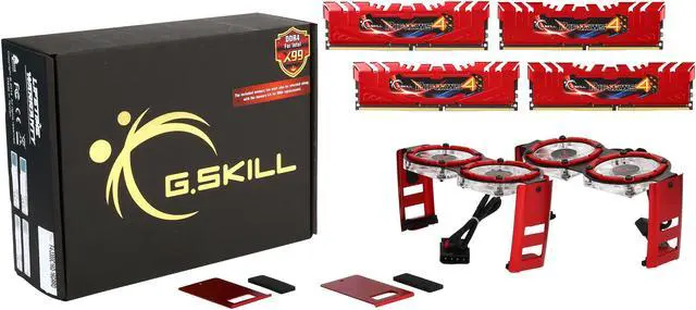 Alt view image 7 of 7 - G.SKILL Ripjaws 4 Series 16GB (4 x 4GB) DDR4 3300 (PC4 26400) Extreme Performance Memory Kit Model F4-3300C16Q-16GRRD