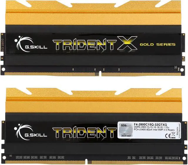 Alt view image 2 of 3 - G.SKILL TridentX Series 32GB (4 x 8GB) DDR4 2800 (PC4 22400) Extreme Performance Memory Model F4-2800C15Q-32GTXG