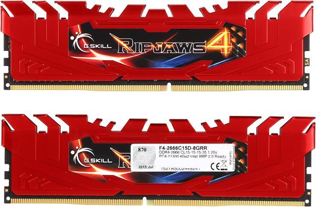 G.SKILL Ripjaws 4 Series 8GB (2 x 4GB) 288-Pin PC RAM DDR4 2666