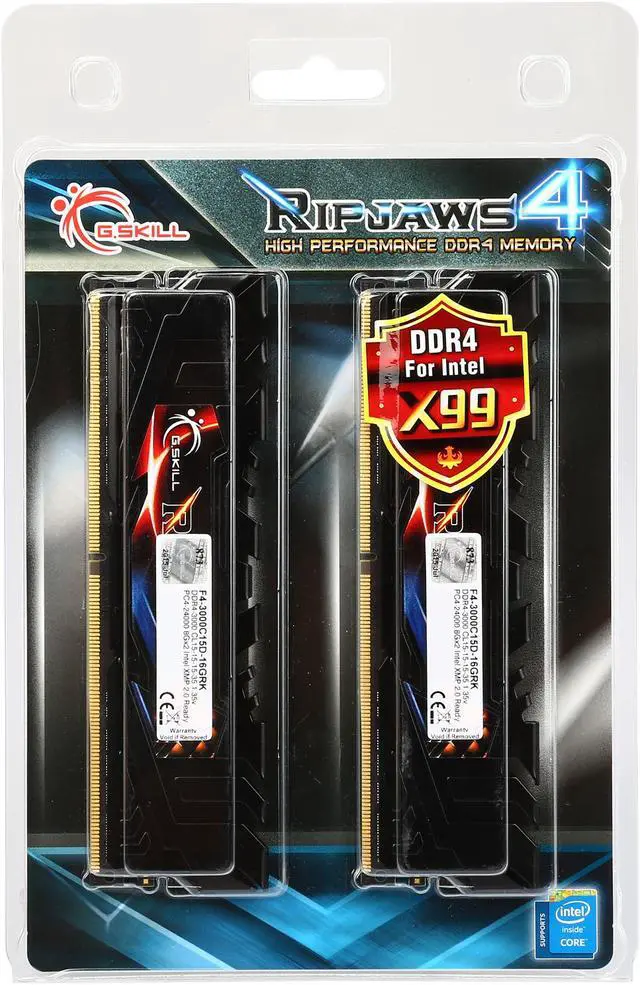 Alt view image 3 of 3 - G.SKILL Ripjaws 4 Series 16GB (2 x 8GB) DDR4 3000 (PC4 24000) Extreme Performance Memory Model F4-3000C15D-16GRK