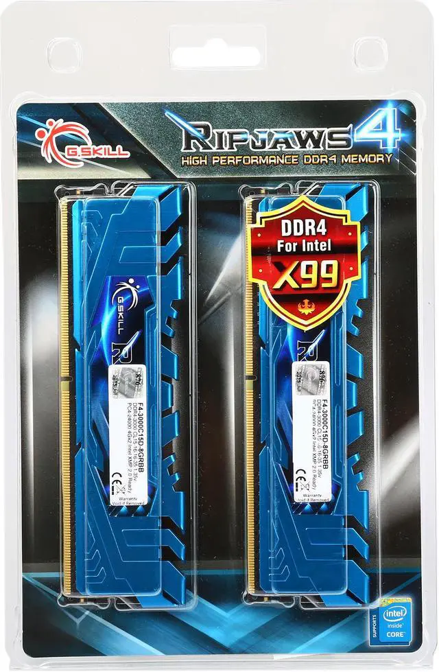 Alt view image 3 of 3 - G.SKILL Ripjaws 4 Series 8GB (2 x 4GB) DDR4 3000 (PC4 24000) Extreme Performance Memory Model F4-3000C15D-8GRBB