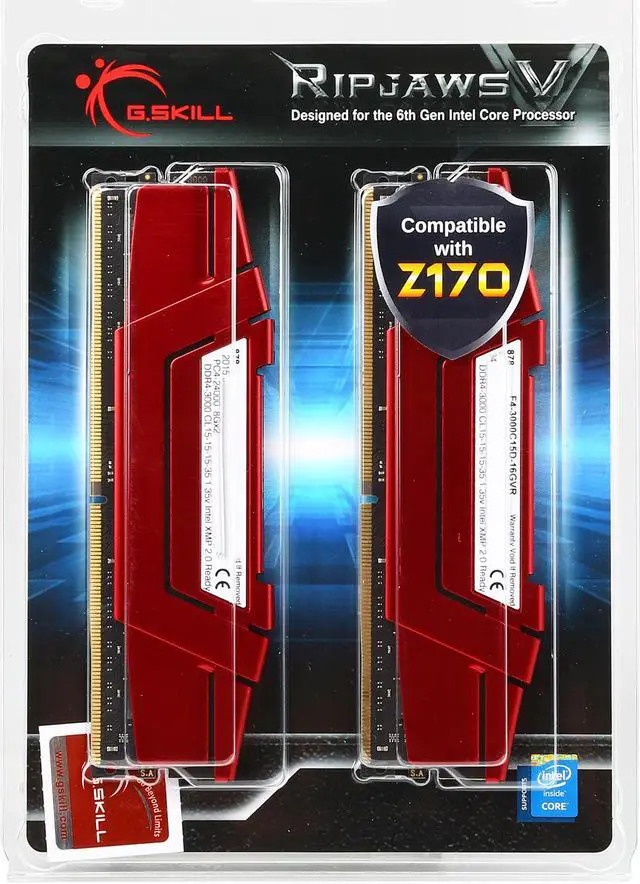 Alt view image 3 of 5 - G.SKILL Ripjaws V Series 16GB (2 x 8GB) DDR4 3000 (PC4 24000) Desktop Memory Model F4-3000C15D-16GVR