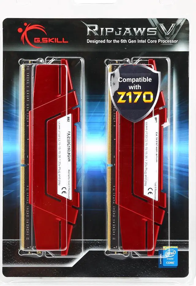 Alt view image 5 of 5 - G.SKILL Ripjaws V Series 8GB (2 x 4GB) 288-Pin DDR4 SDRAM DDR4 2133 (PC4 17000) Desktop Memory Model F4-2133C15D-8GVR