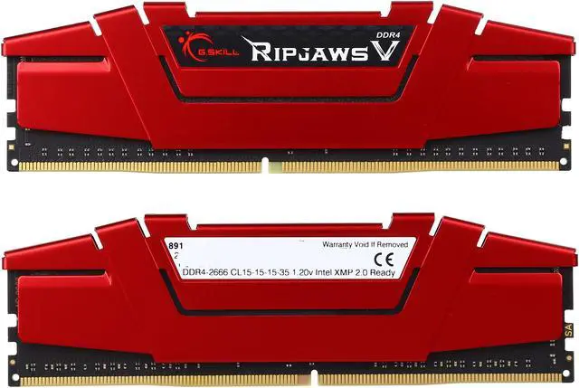 Alt view image 2 of 3 - G.SKILL Ripjaws V Series 16GB (4 x 4GB) 288-Pin DDR4 SDRAM DDR4 2666 (PC4 21300) Desktop Memory Model F4-2666C15Q-16GVR
