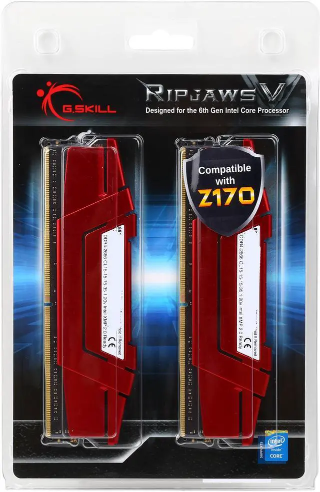 Alt view image 3 of 3 - G.SKILL Ripjaws V Series 16GB (4 x 4GB) 288-Pin DDR4 SDRAM DDR4 2666 (PC4 21300) Desktop Memory Model F4-2666C15Q-16GVR