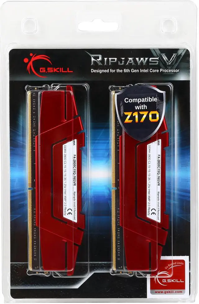 Alt view image 3 of 3 - G.SKILL Ripjaws V Series 16GB (4 x 4GB) 288-Pin DDR4 SDRAM DDR4 2800 (PC4 22400) Desktop Memory Model F4-2800C15Q-16GVR