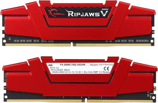 Alt view image 2 of 3 - G.SKILL Ripjaws V Series 32GB (4 x 8GB) 288-Pin DDR4 SDRAM DDR4 3000 (PC4 24000) Desktop Memory Model F4-3000C15Q-32GVR
