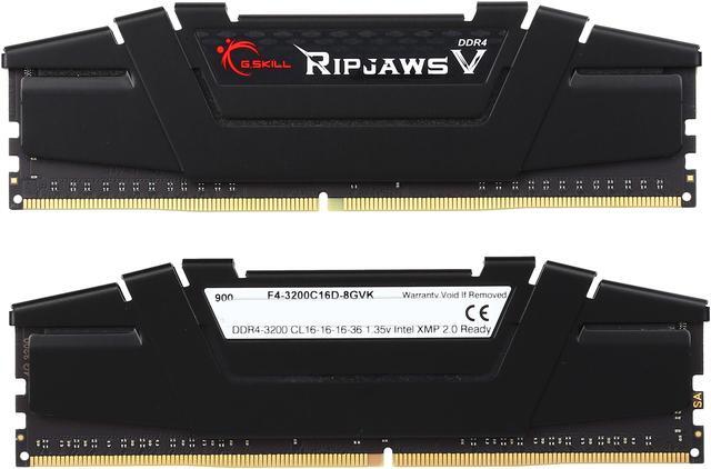 Alt view image 2 of 3 - G.SKILL Ripjaws V Series 8GB (2 x 4GB) 288-Pin DDR4 SDRAM DDR4 3200 (PC4 25600) Desktop Memory Model F4-3200C16D-8GVK